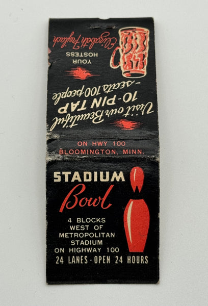 "Stadium Bowl" Bloomington. MN Vintage Feature Matchbook