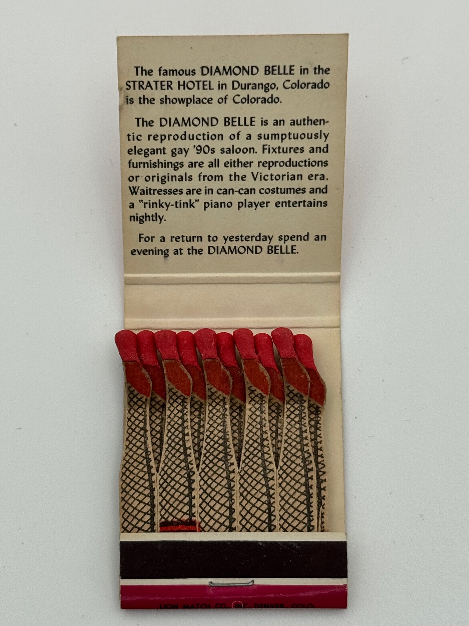 "The Diamond Belle" Vintage Feature Matchbook