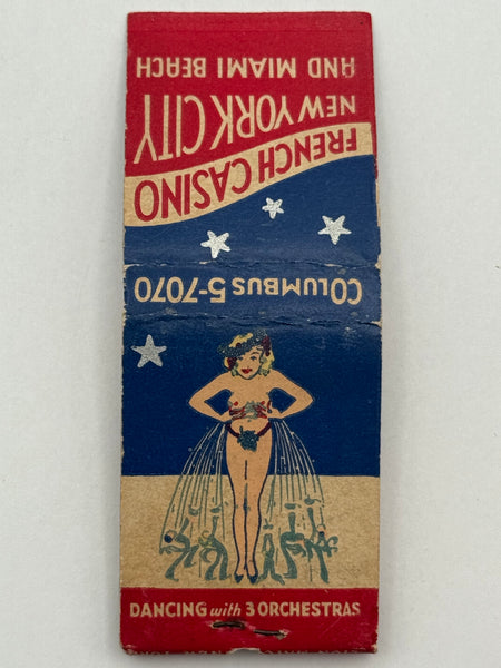 "French Casino" NYC, NY Vintage Feature Matchbook