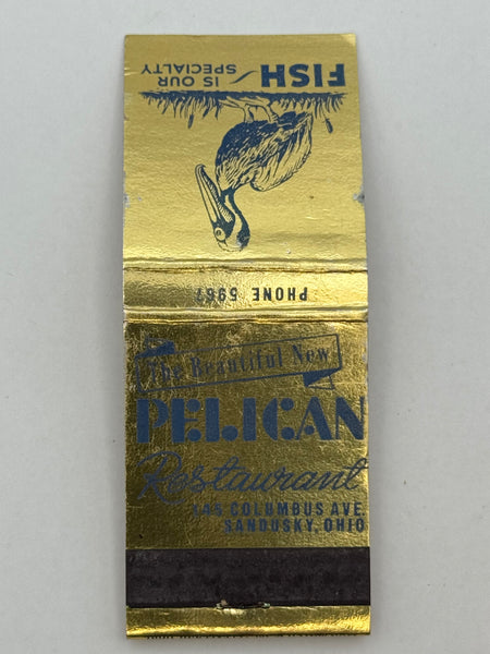 "Pelican Restaurant" Sandusky, OH Vintage Feature Matchbook
