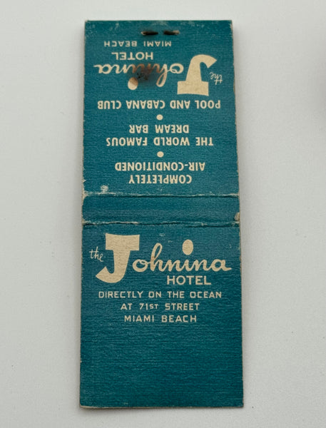 "The Johnina Hotel" Palm Beach, FL Vintage Feature Matchbook
