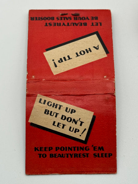 "Beautyrest Mattresses" Vintage Feature Matchbook with a Pop-Up Display!