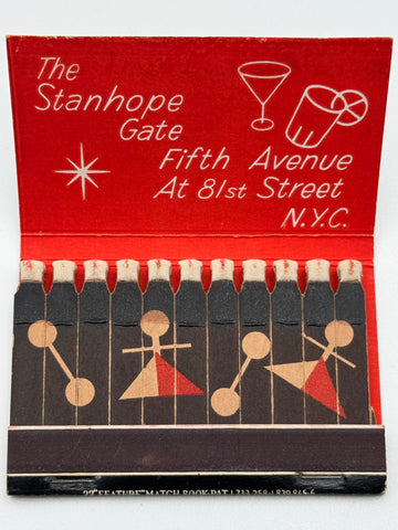 "The Stanhope Gate" New York City Vintage Feature Matchbook -B
