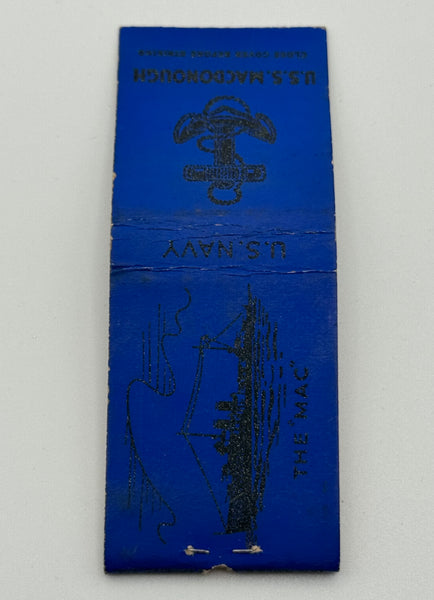 "U.S.S. Macdonough" Vintage Feature Matchbook