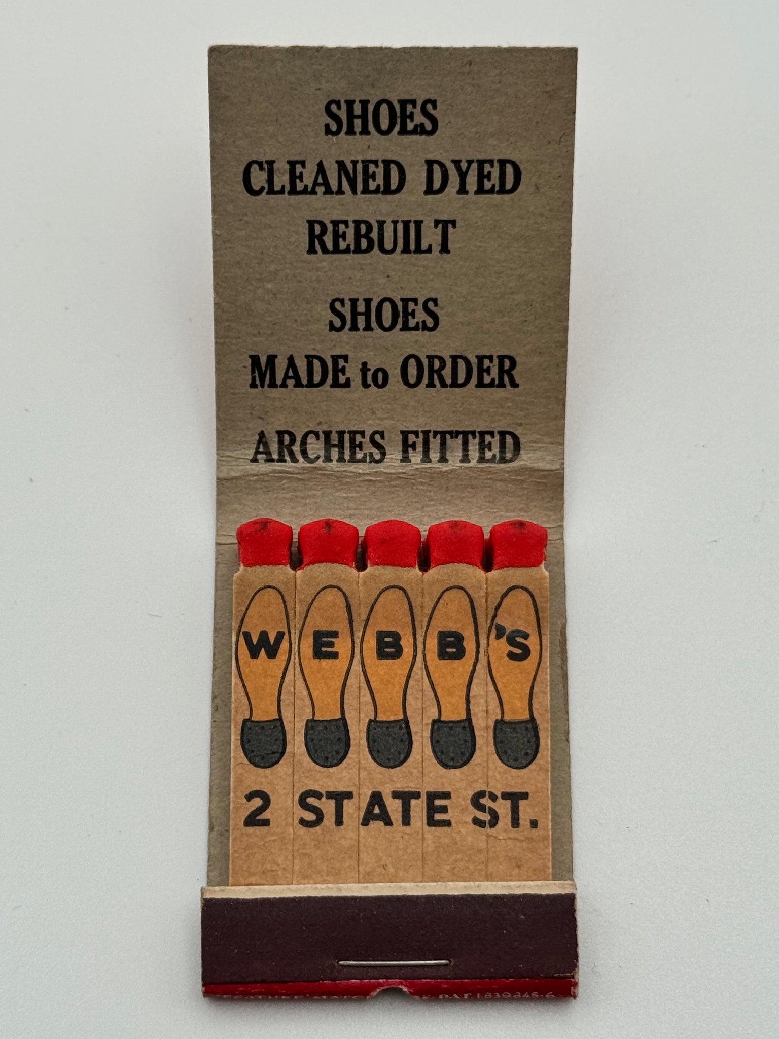 "Webb’s" Vintage Hartford, CT Feature Matchbook