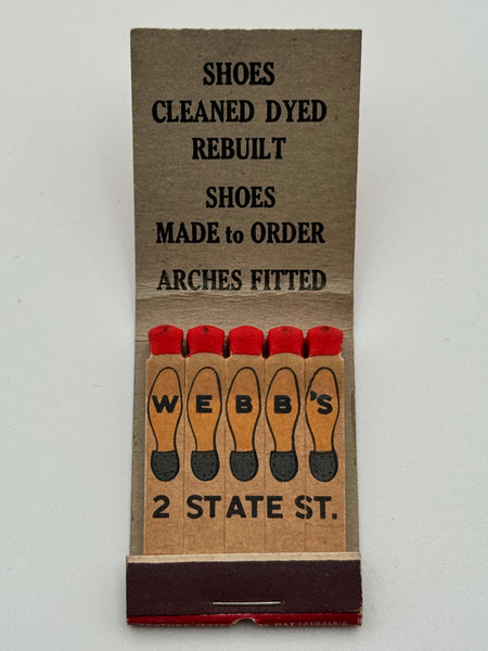 "Webb’s" Vintage Hartford, CT Feature Matchbook