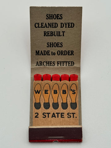 "Webb’s" Vintage Hartford, CT Feature Matchbook