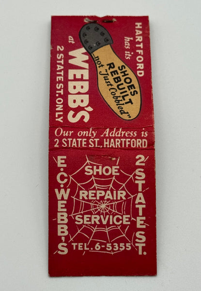 "Webb’s" Vintage Hartford, CT Feature Matchbook