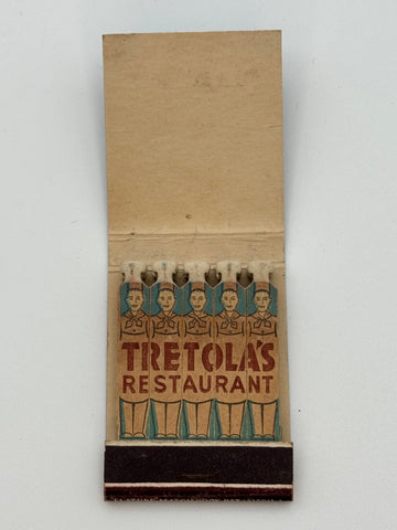 "Tretola’s Restaurant" Union, NJ Vintage Feature Matchbook