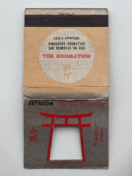 "Hollywood Hill" Vintage Feature Matchbook with a Knot-Hole Cover!