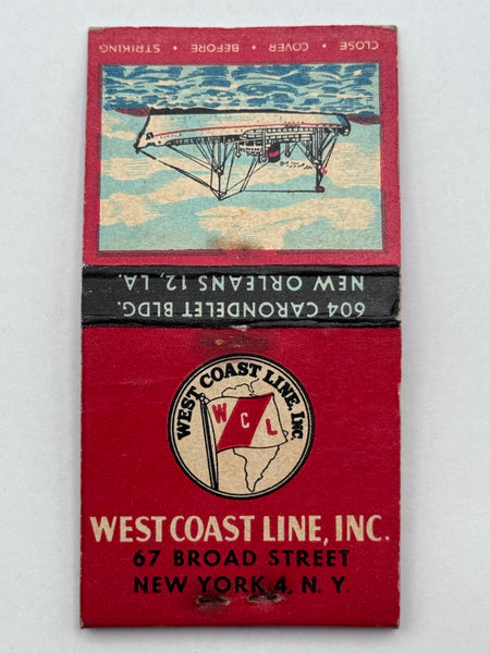 "Westcoast Line, Inc." Vintage Feature Matchbook