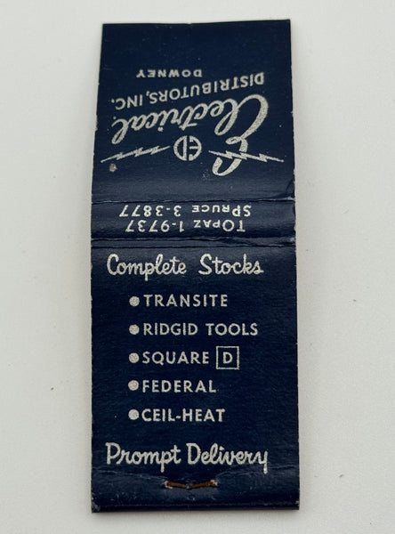 "Electrical Distributors Inc" Vintage Feature Matchbook