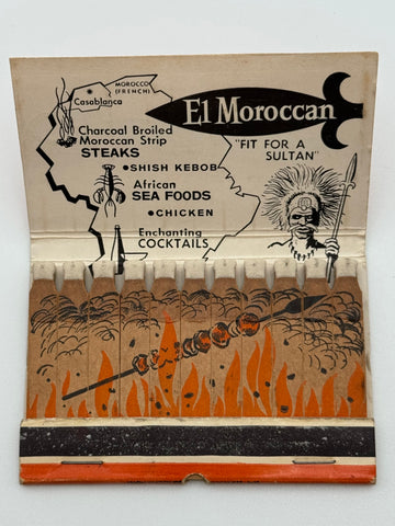 "El Moroccan" Milwaukee, WI  Vintage Feature Matchbook w/ an Easel Back!
