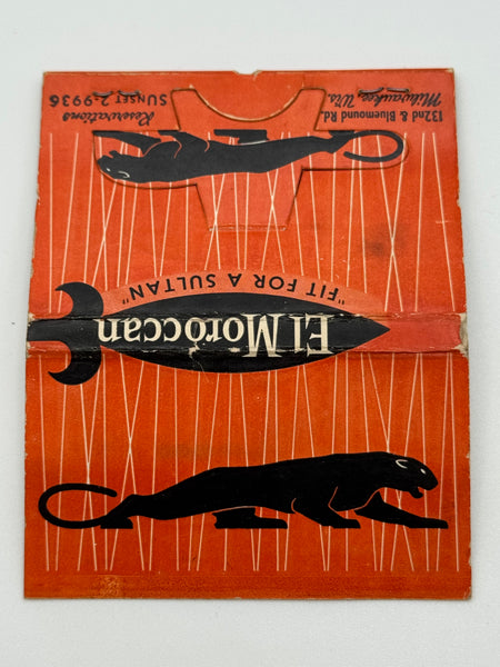 "El Moroccan" Milwaukee, WI  Vintage Feature Matchbook w/ an Easel Back!