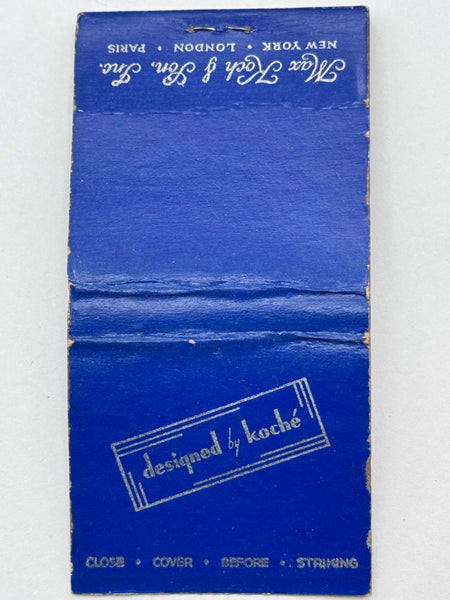 "Max Koch & Son, Inc." Vintage Feature Matchbook