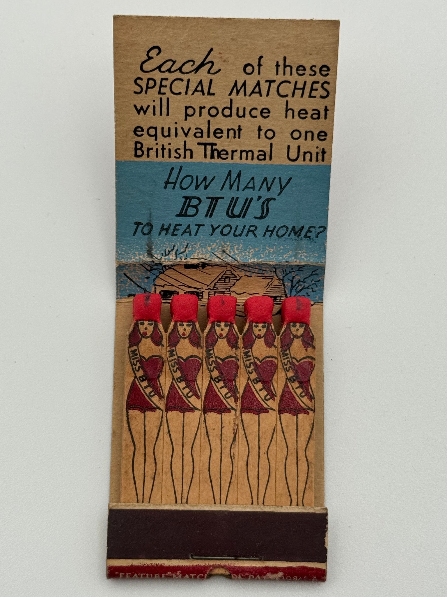"Coleman Heating" Vintage Feature Matchbook