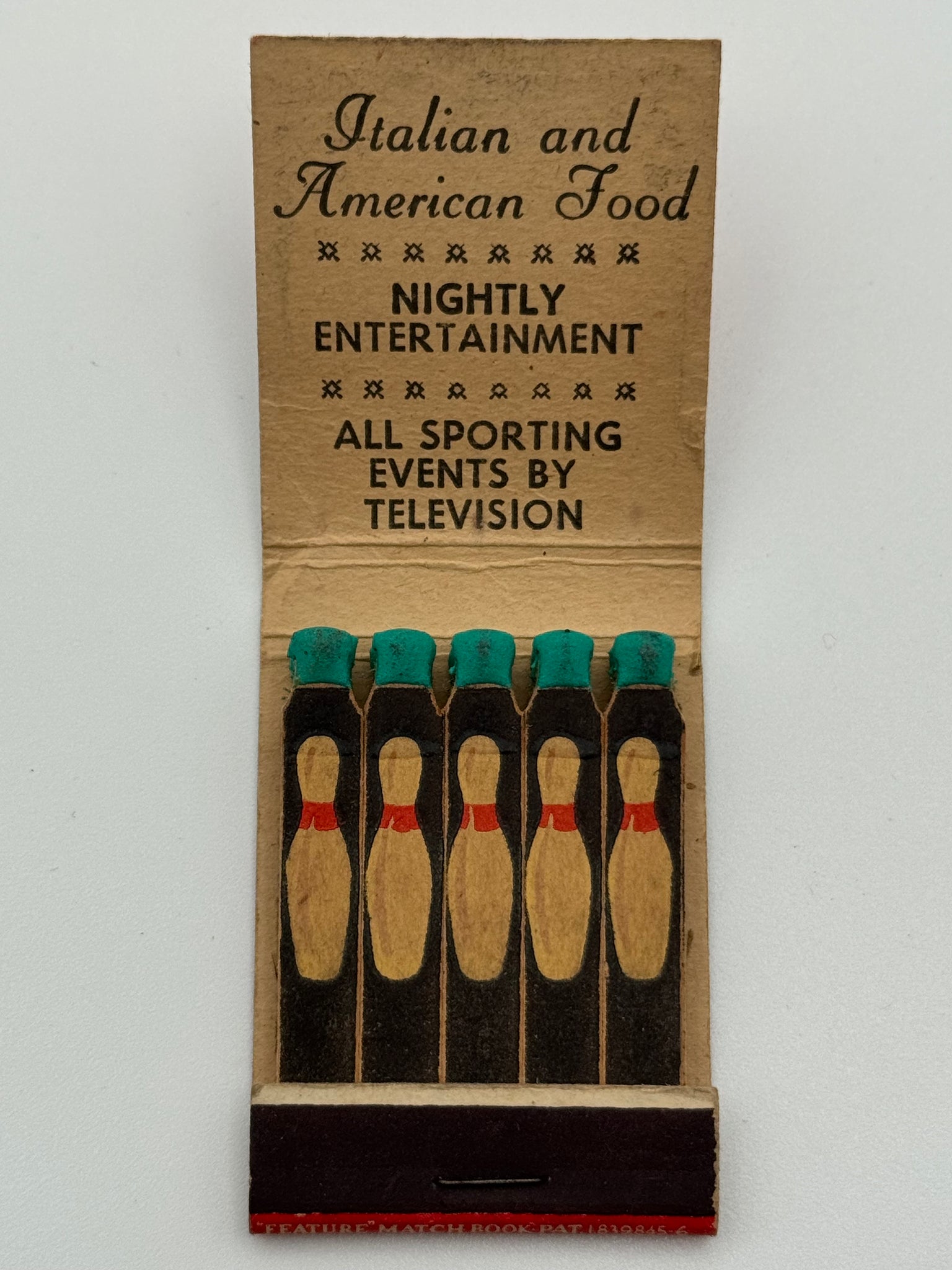 "Palmer Park Recreation & Bar" Los Angeles,CA Vintage Feature Matchbook