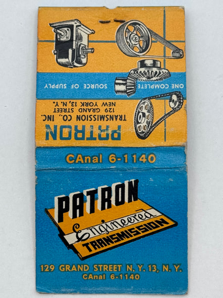 "Patron Transmission Co., Inc" Vintage Feature Matchbook