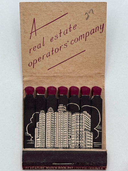 "Reoco Inc" Vintage Feature Matchbook