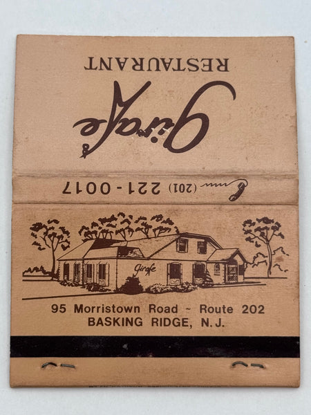 "Girafe Restaurant" Vintage Feature Matchbook