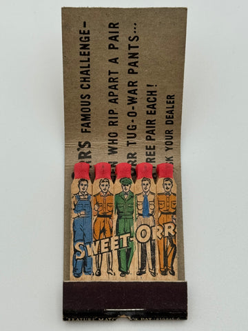 "The Wright Dept. Store/ Sweet-Orr" Willoughby, OH  Vintage Feature Matchbook