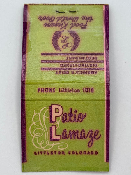 "Patio Lamaze" Littleton, CO Vintage Feature Matchbook