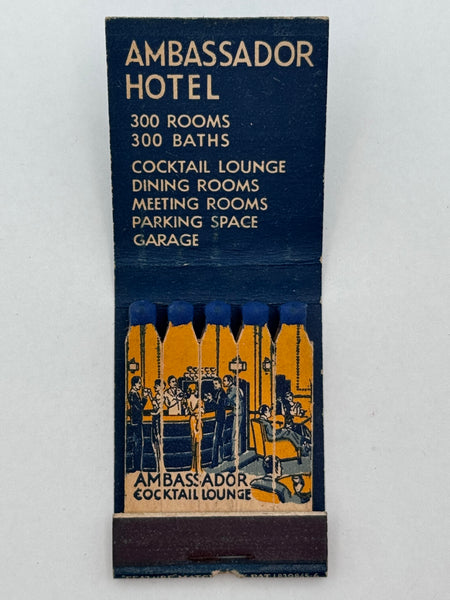 "The Ambassador Hotel" Milwaukee, WI Vintage Feature Matchbook