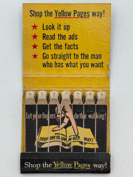 "Yellow Pages" Vintage Feature Matchbook