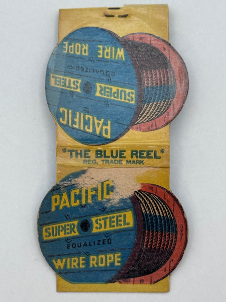 "Pacific Wire Rope Company" Los Angeles, CA Vintage Feature Matchbook with a Contour Cover!