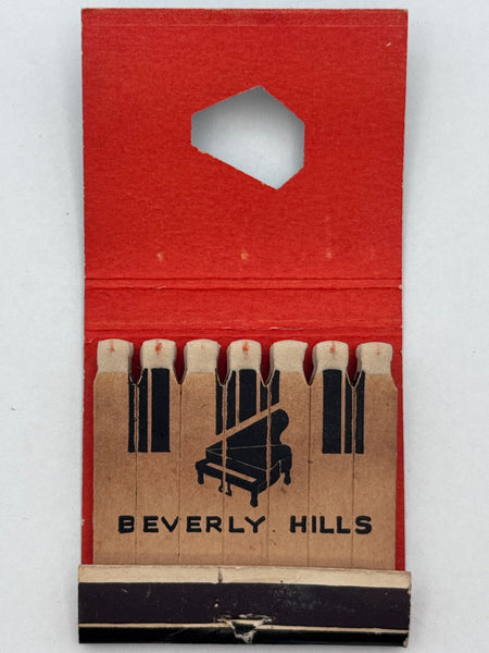"The Keyboard" Beverly Hills, CA Vintage Feature Matchbook with a Knot-Hole Cover!