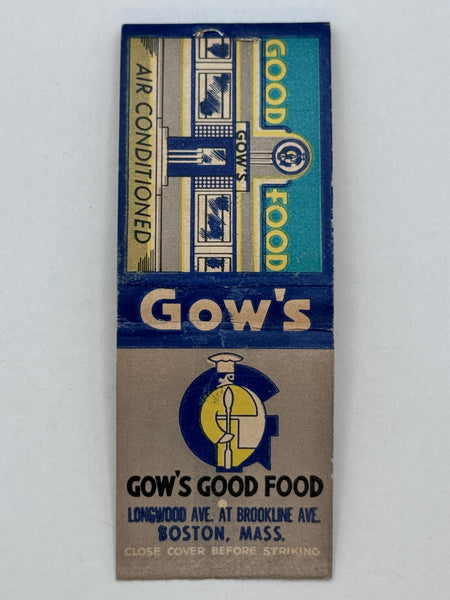 "Gow’s" Boston, MA Vintage Feature Matchbook