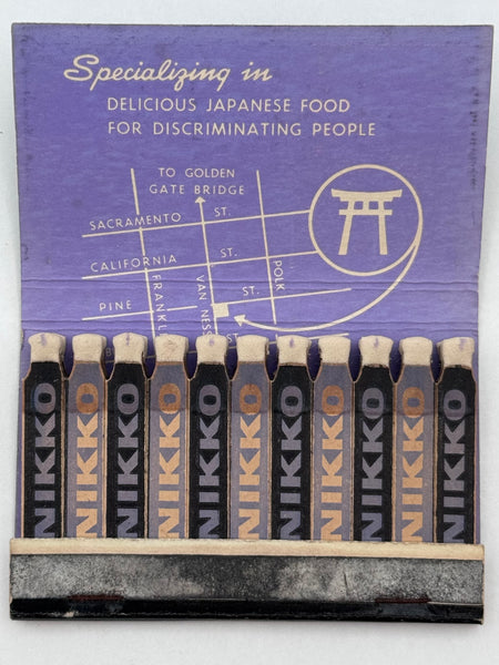 "Nikko" San Francisco, CA Vintage Feature Matchbook