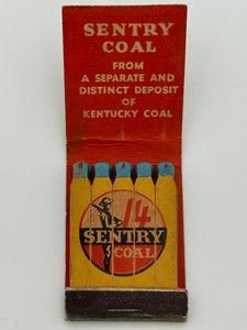 "Southern Coal Company Inc./ Sentry Coal" Chicago, IL Vintage Feature Matchbook -B