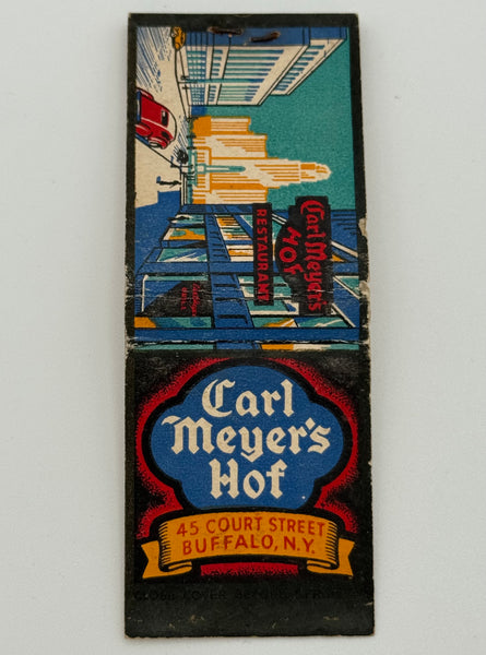 "Carl Meyer’s Hof" Buffalo, NY Vintage Feature Matchbook
