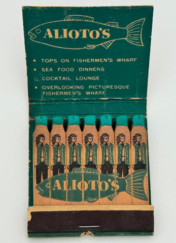 "Alioto’s" Fisherman's Wharf, San Francisco, CA Vintage Feature Matchbook -B