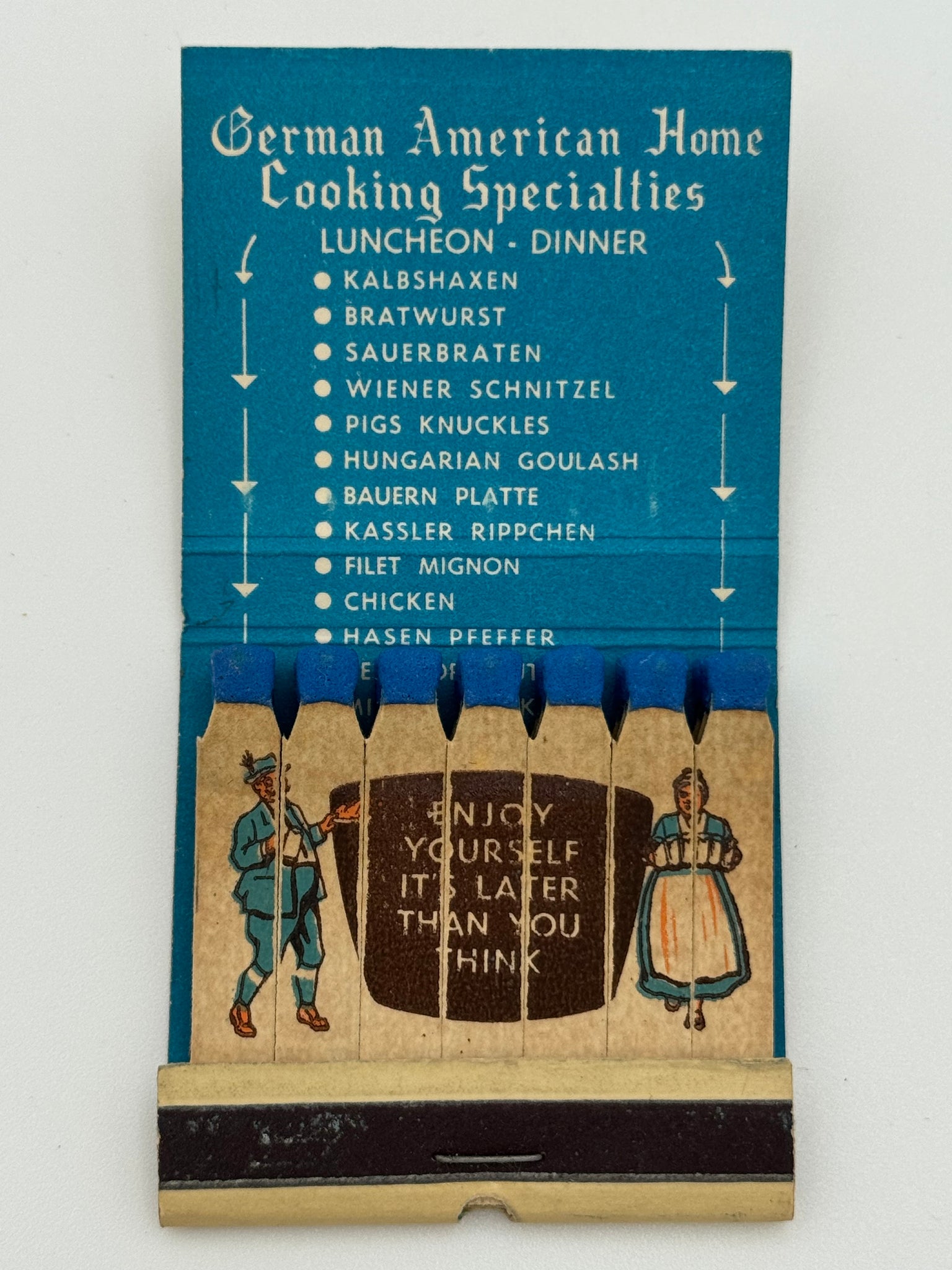 "Turner Inn Hofbrau" Los Angeles, CA Vintage Feature Matchbook -B