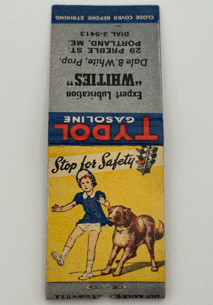 "White’s / Tydol Gasoline" Portland, ME Vintage Feature Matchbook