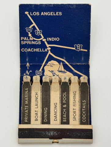 "Salton Bay Yacht Club" Salton City, CA Vintage Feature Matchbook