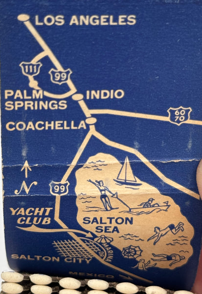 "Salton Bay Yacht Club" Salton City, CA Vintage Feature Matchbook