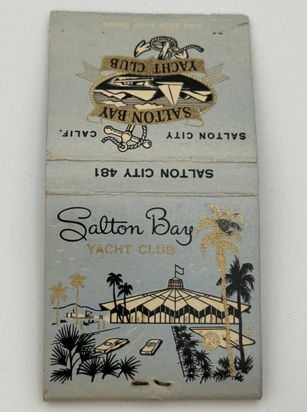 "Salton Bay Yacht Club" Salton City, CA Vintage Feature Matchbook