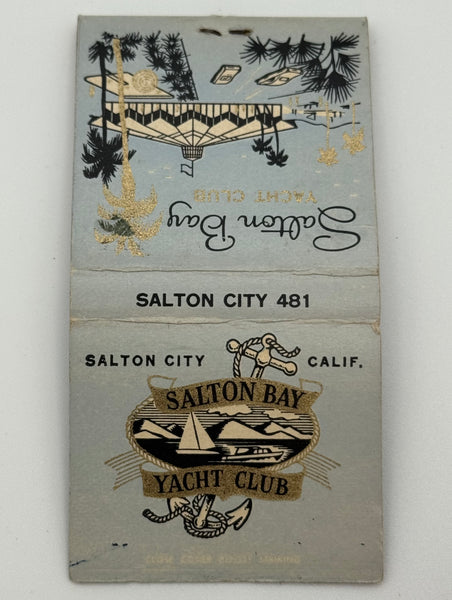 "Salton Bay Yacht Club" Salton City, CA Vintage Feature Matchbook