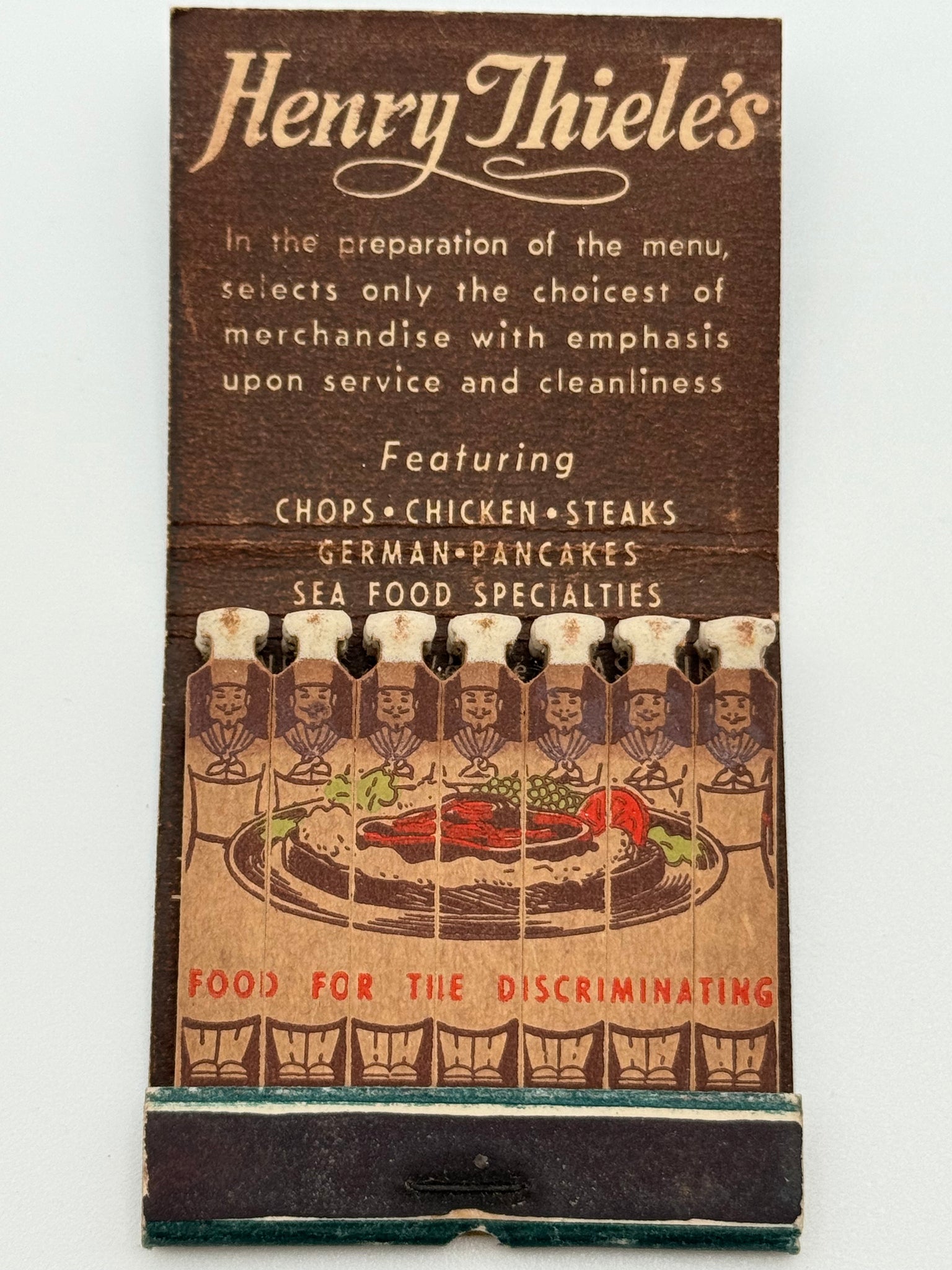 "Henry Thiele’s" Portland, OR Vintage Feature Matchbook