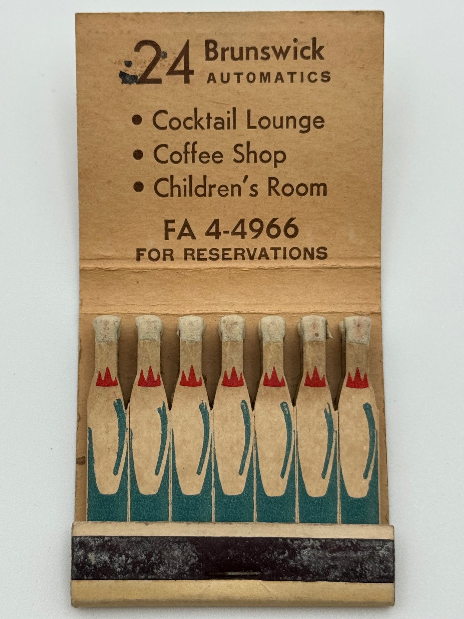 "Westchester Bowl" Bakersfield, CA Vintage Feature Matchbook