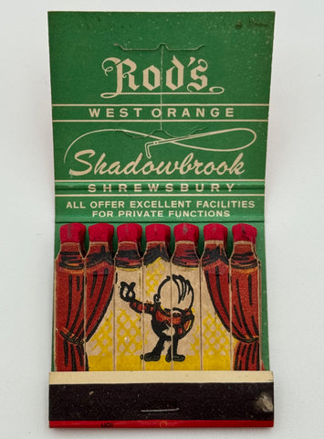 "Rod’s 1890s" Convent Station, NJ Vintage Feature Matchbook with a Saloon Door Knot-Hole Cover!