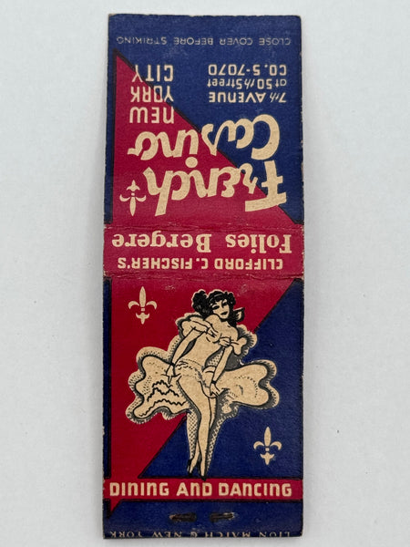 "French Casino" NYC, NY Vintage Feature Matchbook