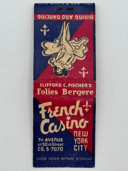"French Casino" NYC, NY Vintage Feature Matchbook