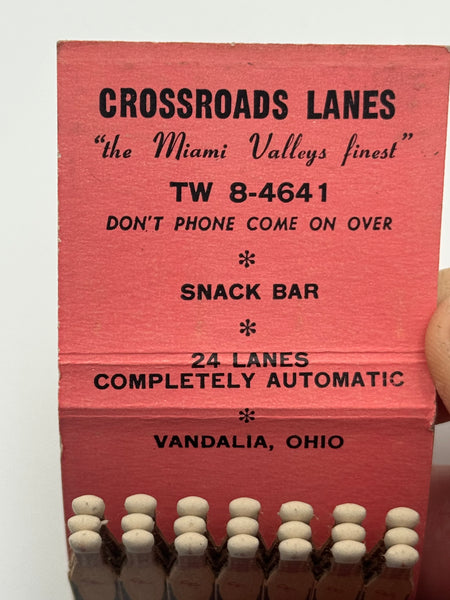 "Crossroads Lanes" Vintage Feature Matchbook