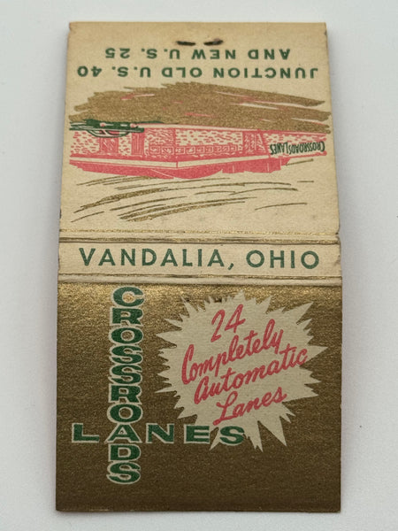 "Crossroads Lanes" Vintage Feature Matchbook