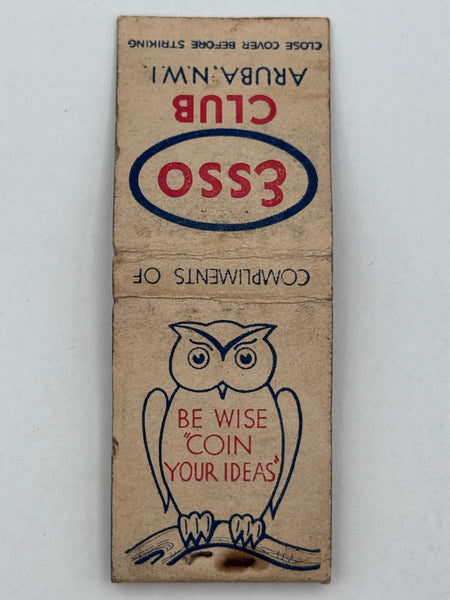 "Esso Club" Aruba, NWI Vintage Feature Matchbook
