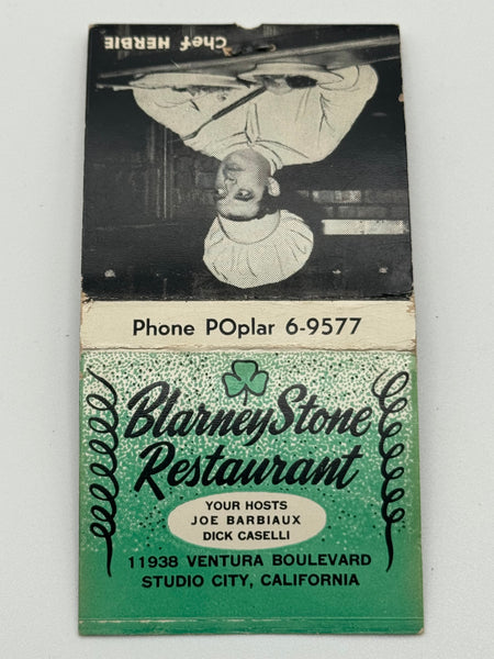 "Blarney Stone Restaurant" Vintage Feature Matchbook